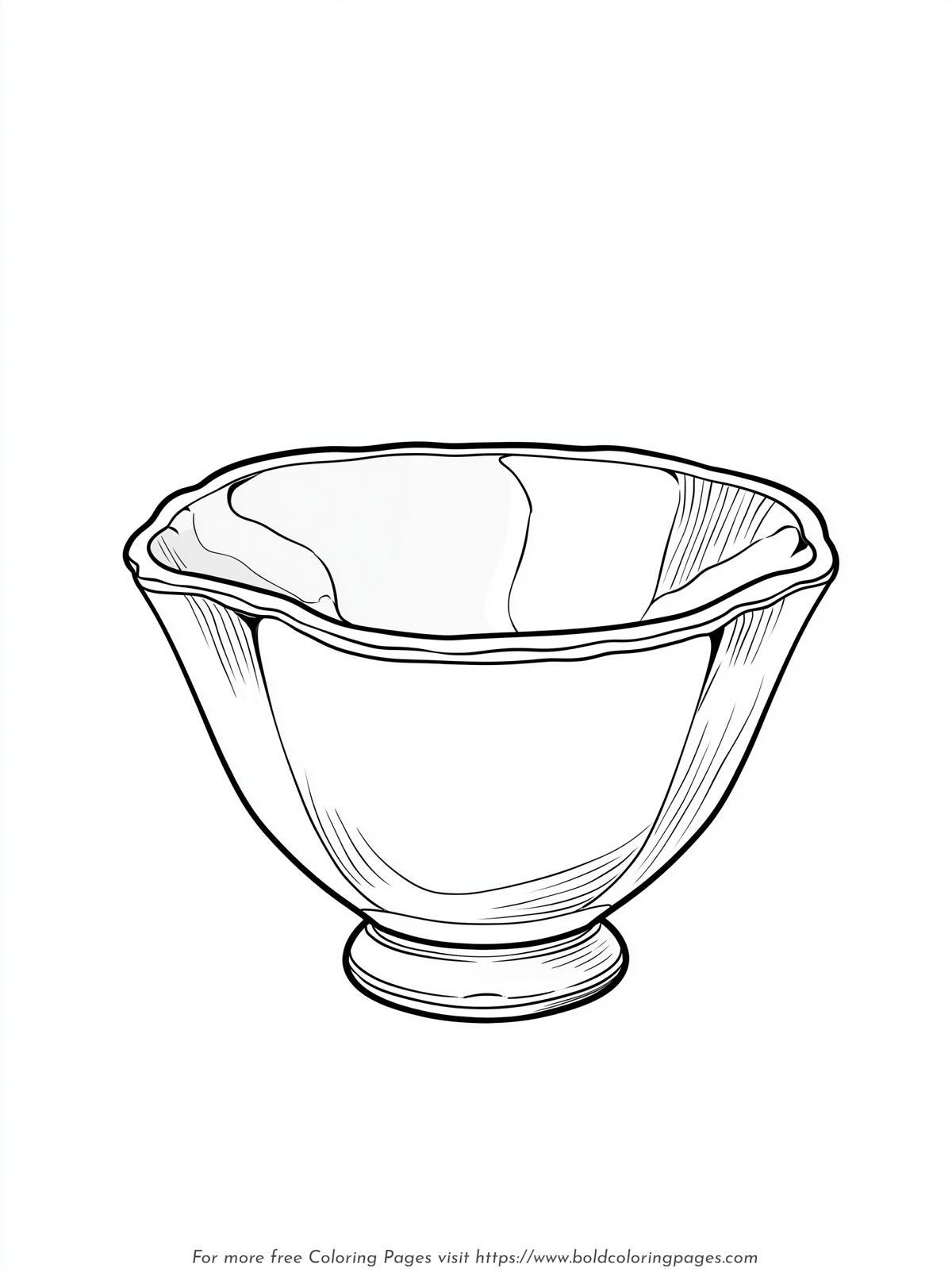 Japanese Ceramic Tea Bowl Coloring Page