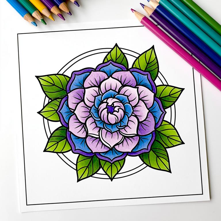 Printable coloring pages with colored pencils