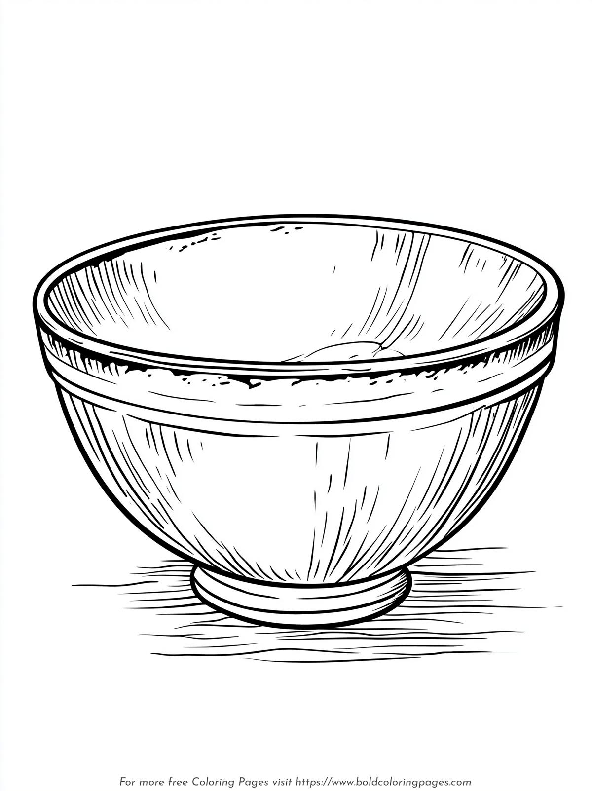 Ceramic Mixing Bowl Coloring Page