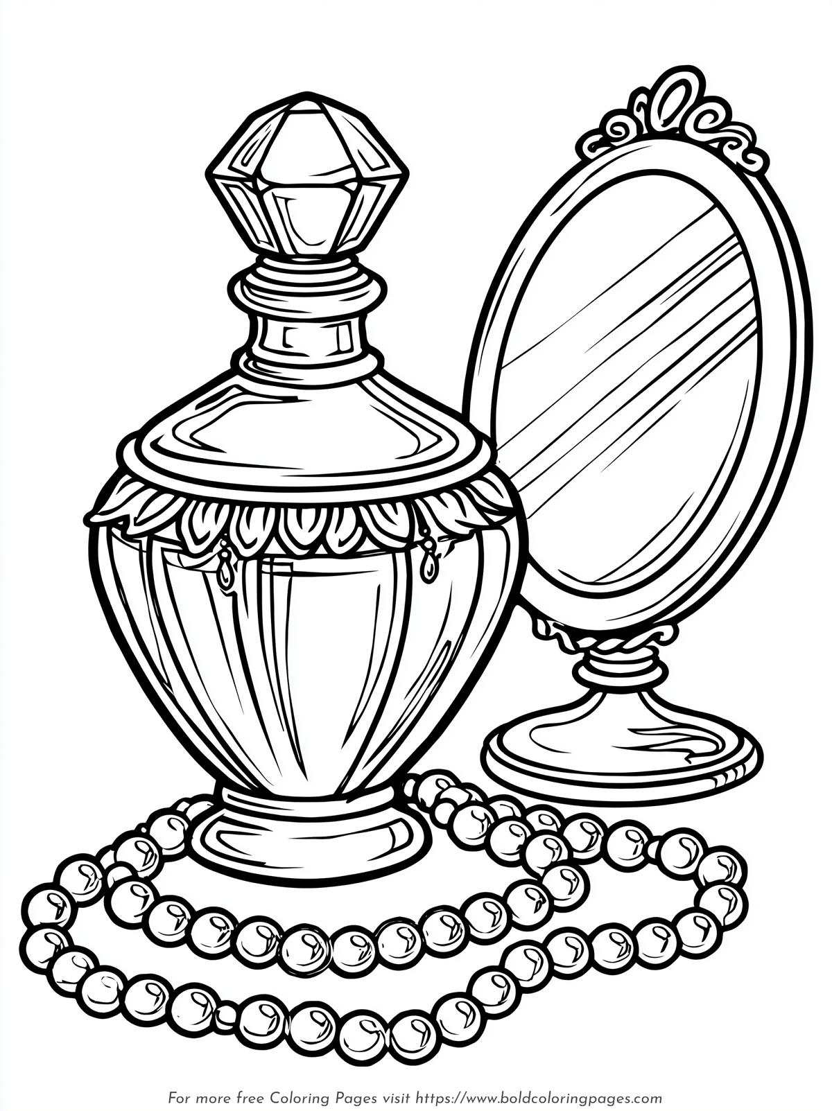 Vintage Perfume Bottle Coloring Page