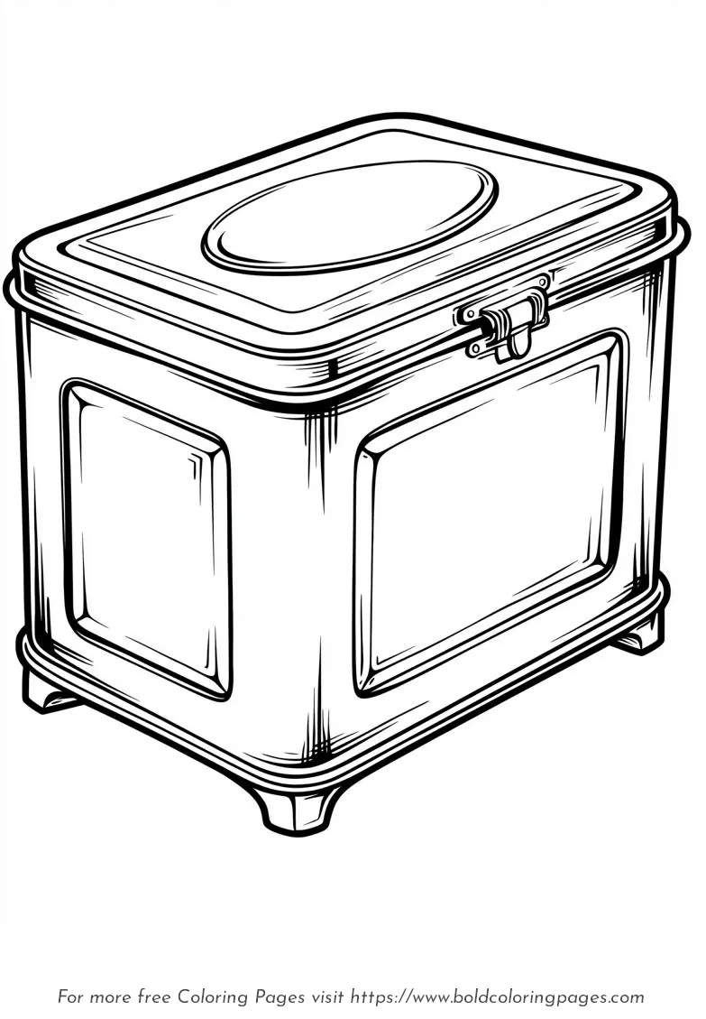 Large Print Biscuit Box Coloring Page