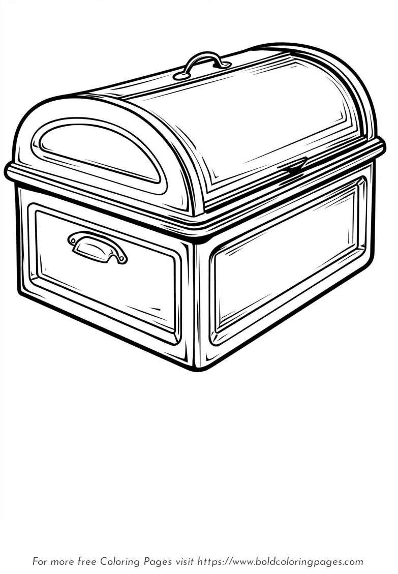 Large Print Bread Bin Coloring Page