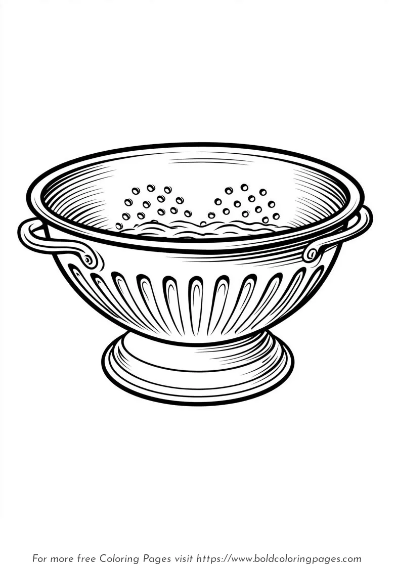 Large Print Colander Coloring Page