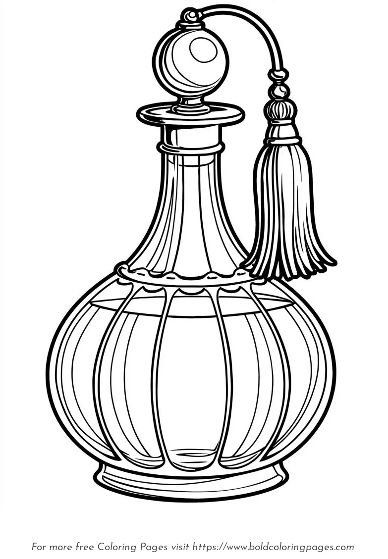 Large Print Perfume Bottle Coloring Page