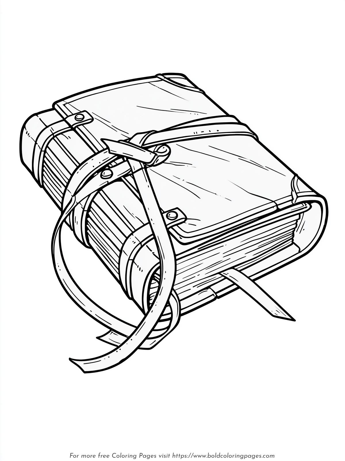 Vintage Travel Journal Coloring Page